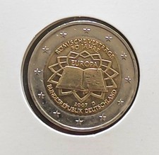 2 Euro Coin Germany Federal Republic of Germany 2007-D- *Treaties of Rome* EC: Very Nice, Circ.