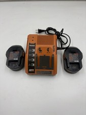 RIDGID NiCad Battery Charger #140276001 W/ 2 Batteries