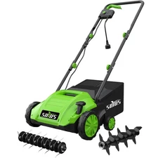 Electric Dethatcher and Scarifier, 13” 12Amp Lawn Dethatcher