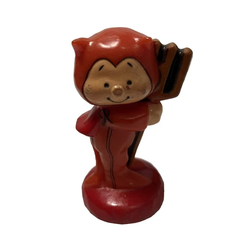 Rare Vintage Hallmark Merry Miniature Halloween Red Devil Boy Figurine 1970’s