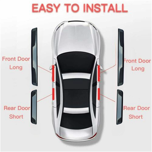 4PCS Black Car Door Sill Scuff Cover Panel Step Protector For Grand Cherokee Acc - Bild 13 von 13