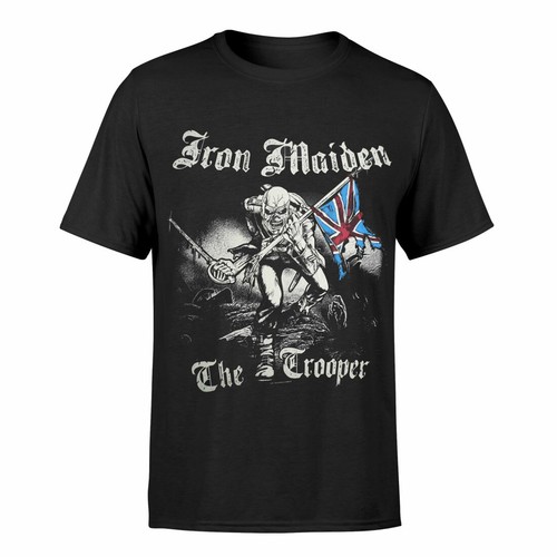 T-Shirt Officiel Iron Maiden 'Sketched Trooper' - Vintage Eddie - Coton - Toutes Tailles - Neuf Avec Étiquettes