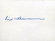 Liv Ullmann FILM DIRECTOR ACTRESS autograph, signed card