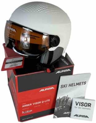 ALPINA ARBER VISOR Q-LITE Skihelm Snowboardhelm Helm Gr. 51-55 Weiß Matt NEU OVP
