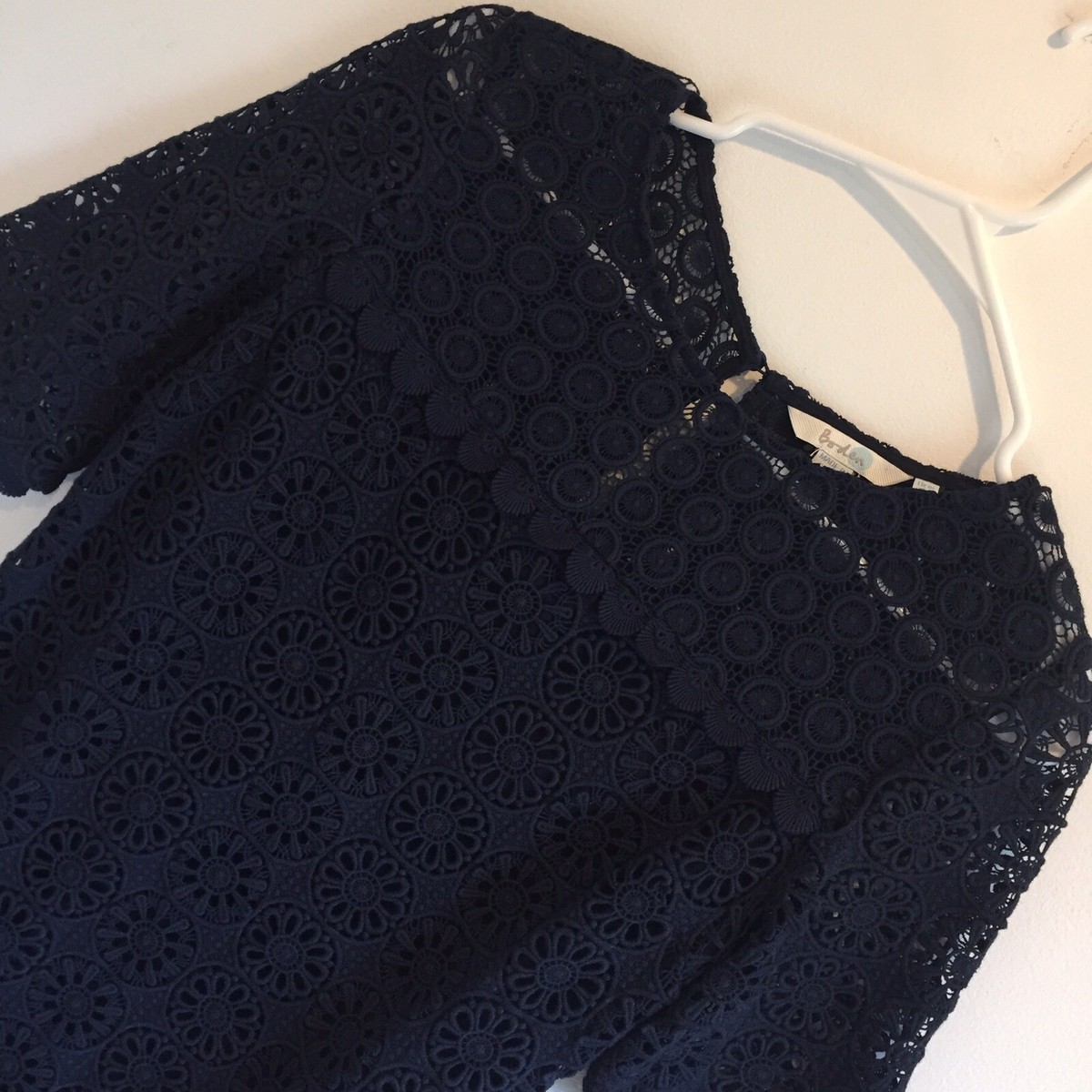Boden Poppy Lace Shift Dress Navy Blue EUC Size US 4L UK 8L | eBay