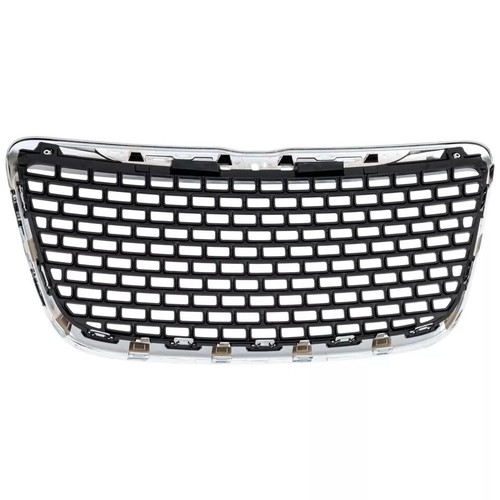 New Grille Grill For 2011-2014 Chrysler 300 Sedan Plastic Chrome - Picture 6 of 8