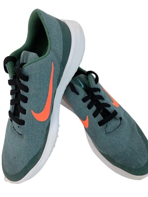 Nike Mens Victory Golf Lite Shoes Size 9 Green Orange Swoosh 