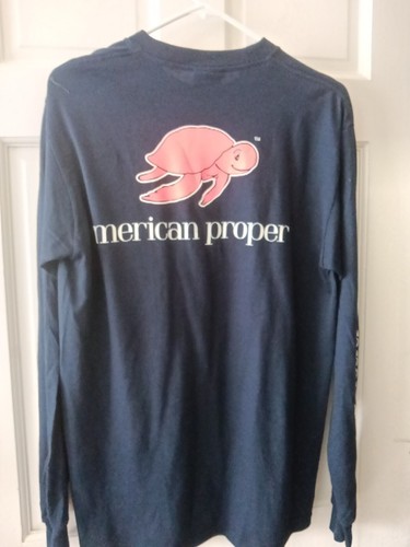 Simply Southern Long Sleeve T Shirt 'Merican Proper Blue Sea Turtle Medium NWT - Picture 5 of 6