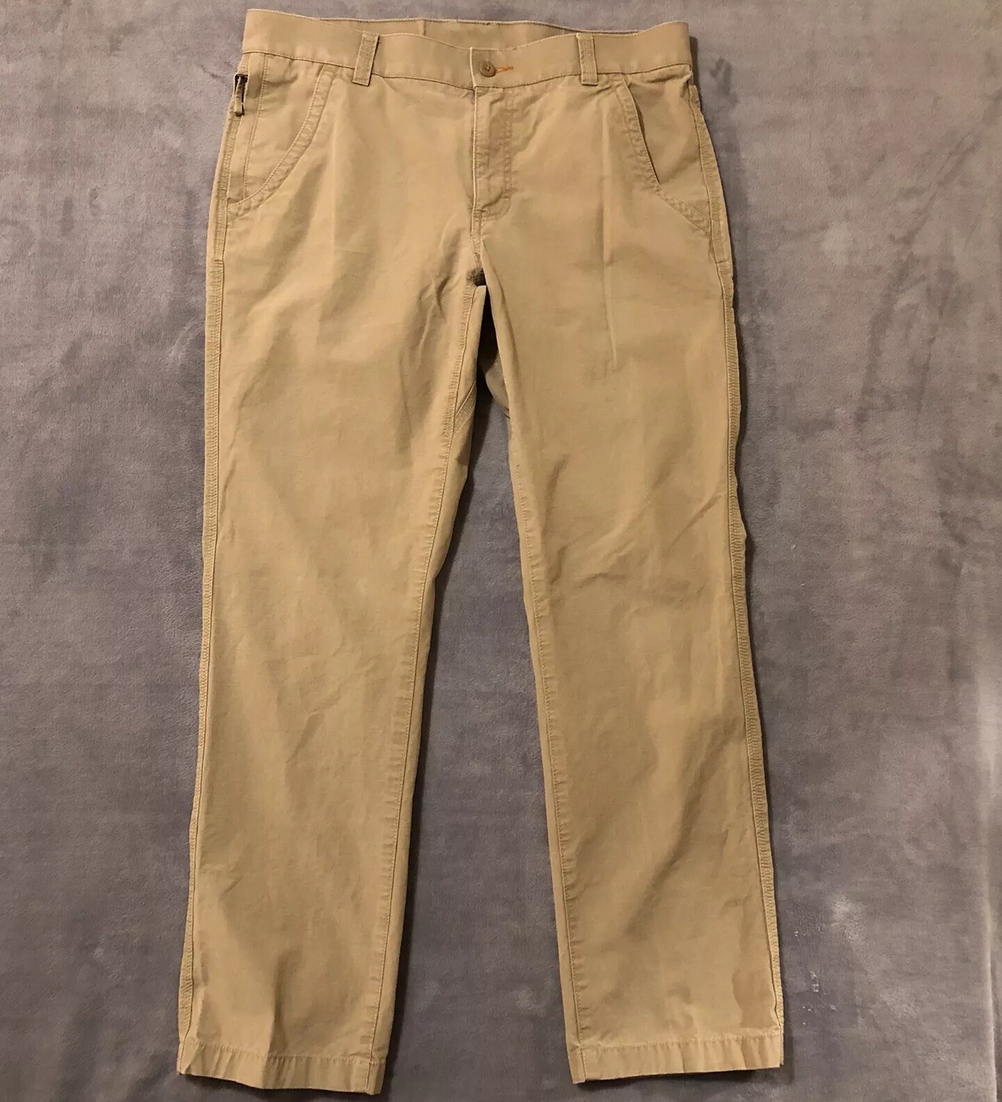 LL Bean Pants Mens 36x32 Ripstop Khaki Standard Fit 5 Pocket  (measure 36x31)