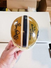 MARSHALL GOLDBERG TONY DORSETT Autographed Signed MINI HELMET Pitt Panthers JSA