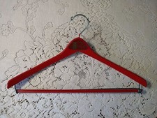 Vintage Wooden Clothes Hanger Prange's Men's Clothing-Wishbone USA Red