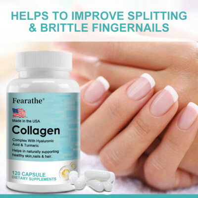 Marine Collagen Types I,1000mg Pills Anti-Aging SkinComplex With Hyaluronic Acid