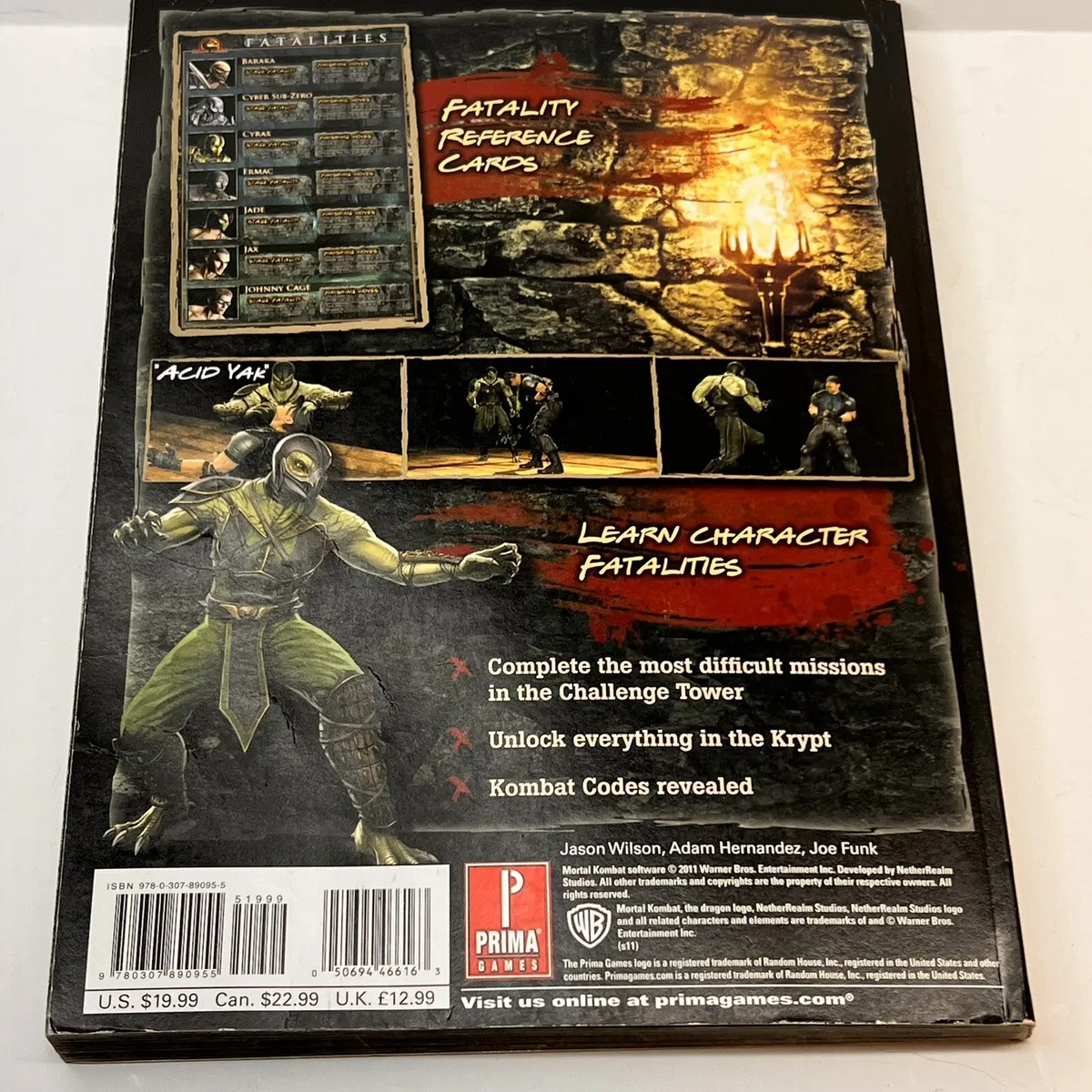 Comunidad Steam :: Guía :: Mortal Kombat - Character Combo Cards