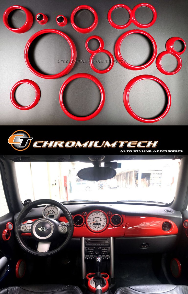 2001-2006 BMW MINI Cooper/S/ONE R50 R52 R53 Red Interior Dial Trim