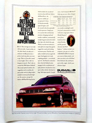 1996 Subaru Outback Print Ad
