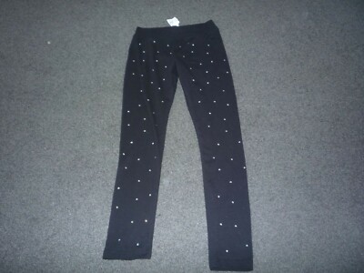 Schwarze Leggings mit glitzernden Rauten für Mädchen