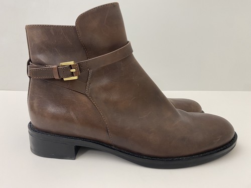ECCO Chelsea Boots Women EU 38 US 7.5 Brown Leather Hobart Brass Harness - Picture 5 of 11