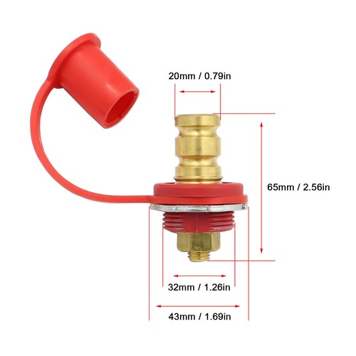 Battery Charger Post Kit 20mm Stud Cap Car RV Truck Charging Pile Jumper - Picture 5 of 12