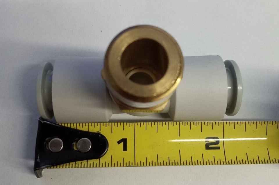 SMC KQ2T10-03S 10mmX10mmX3/8"NPT push-to-connect branch tee connector *5-pack* - Image 2 of 2