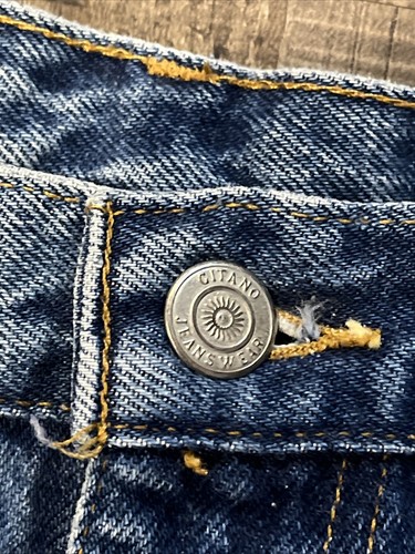 Vintage 1990's Gitano Men's Blue Jeans Size 32x28 Made in Jamaica Collectible - Picture 6 of 16