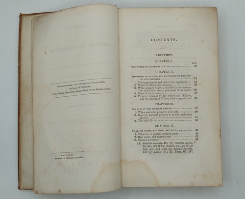 1847 Joseph R Swan / MANUAL FOR EXECUTORS AND ADMINISTRATORS SETTLEMENT ESTATES - Bild 7 von 10