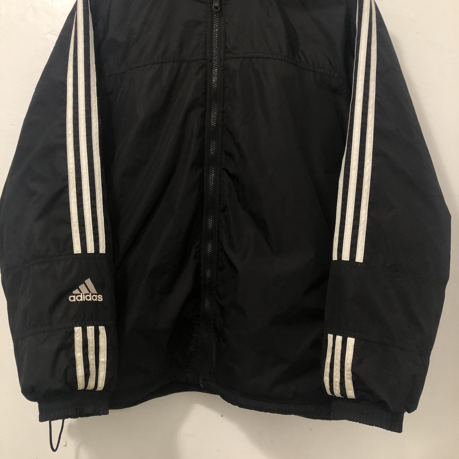 Vintage Adidas Reversible Windbreaker Fleece Jacket Men’s M Black/White