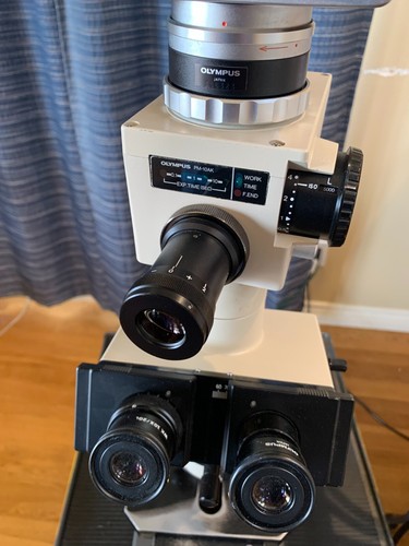Olympus BH-2 Microscope Dual View Trinocular Photomicrography Setup WK 10X/20L - Picture 10 of 21