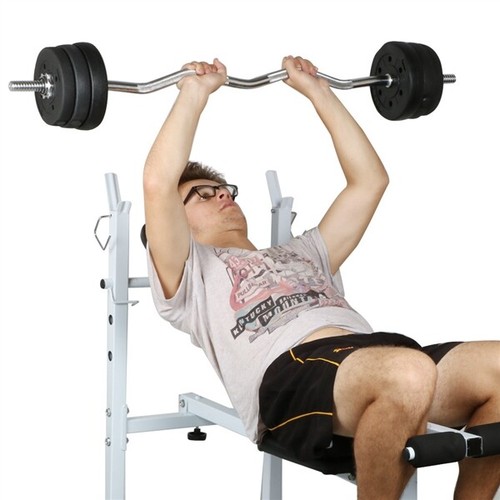 25kg Langhantel-Set Curlset SZ-Stange mit 6 Scheiben SZ-Hantelset Langhantel - Bild 2 von 12
