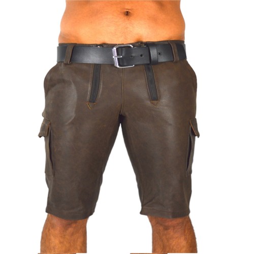 7525 AWANSTAR Antik Leder Shorts Carpenter Shorts Zimmermann shorts,Cargo Shorts - Bild 2 von 12