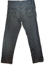 Levi's 559 Mens 36 x 34 Faded Charcoal Relaxed Fit Straight Leg Aged Denim Jeans