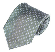 Jos A Bank Men's Tie Green w/ Geometric Pattern 60" x 3.5"W EUC