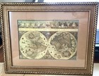 VTG Nova Totius Terrarum Orbis Tabula Framed Matted Map ~31” x ~25” — photo 3