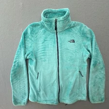 North Face Jacket Womens Medium Blue Teal Fleece Osito High Pile Silken Raschel