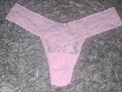 NeW Vs The Lacie Vintage Floral lace one size thong Panty Pink