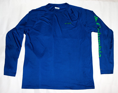 Columbia PFG Omni-Shade Mens Long Sleeve Spellout Shirt Size XL