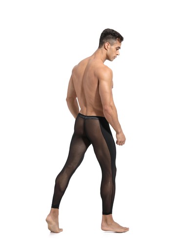 Pantalones de compresión transparentes para hombre gimnasio ballet danza deportes medias pantalones para correr - Imagen 10 de 74