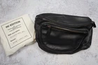 Maison Martin Margiela H&M black leather Oversized Fanny Pack Bag crossbody (1)