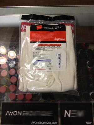 Supreme 2018 Sup Hanes Thermal Pants Natural | eBay