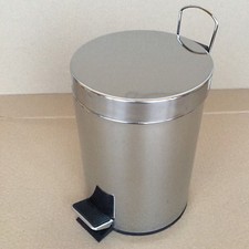 Axentia Poubelle à Cosmétique Poubelle Acier Inoxydable 3L pour Sac Poubelle