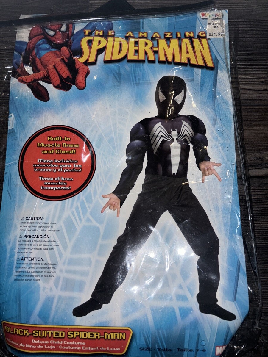 Spiderman Cosplay Costume Superhero 3D Suit Halloween Black