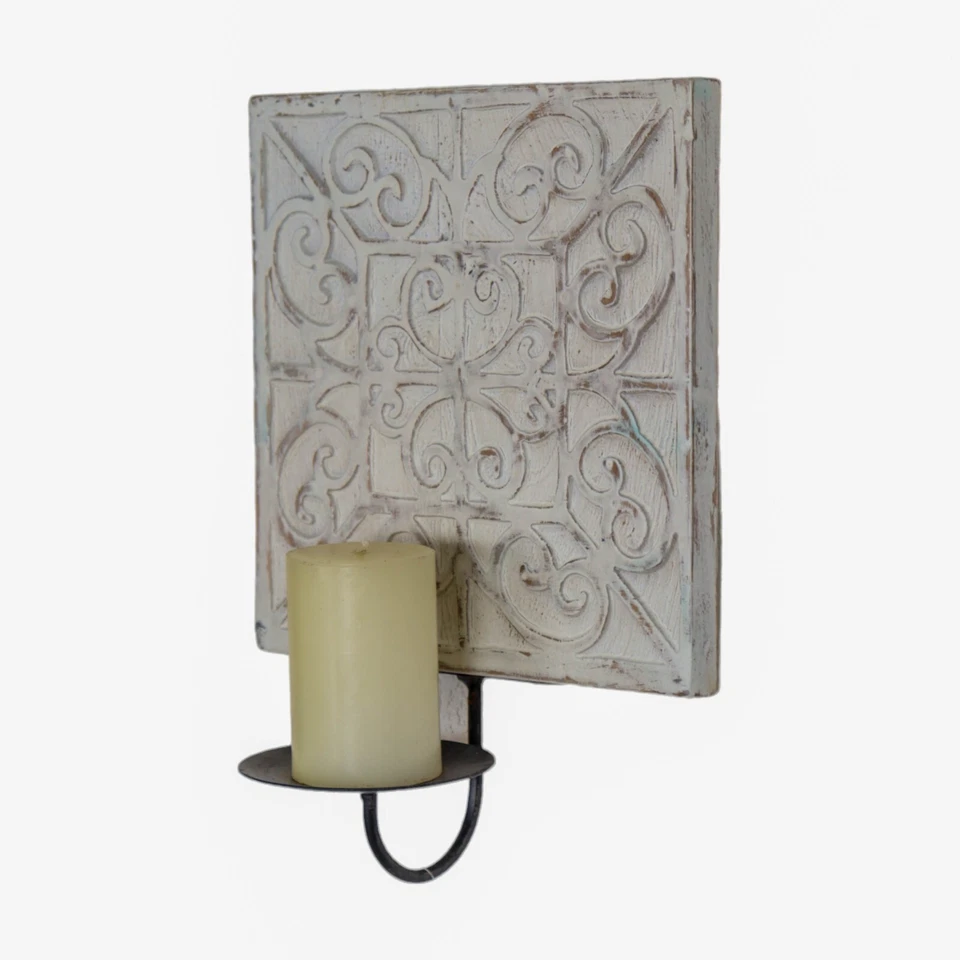 Hermoso aplique de pared con candelabro de madera de Jaipur Foto 3 de 4