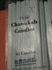 2 pks of Chanukah Candles 45 per pack 90 total 5.25" Rite Lite New Blue White
