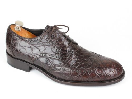 Giorgio Armani Men\'s 10 Wingtips Brown Leather Lace-up Oxford Dress Shoes Italy Giorgio Armani Men main image 2