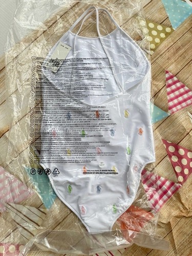 Polo Ralph Lauren Girl's 7, 8-10 SWIMSUIT,BEAR SHIRT NWT ALL OVER Polo Pony - Picture 8 of 8