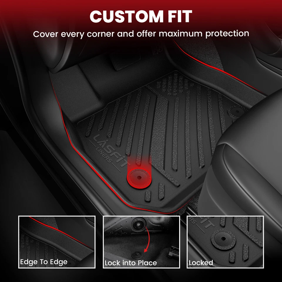 LASFIT Floor Mats for Mazda 3 2014-2018 Hatchback Custom 1st &2ndRow & Cargo Mat Foto 2 de 4