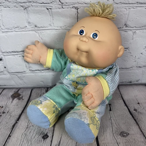 Vintage Cabbage Patch Kid Preemie Doll Blonde Tuft Of Hair Blue Eyes Bean Bottom