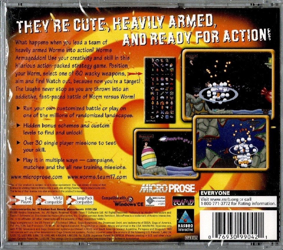 Worms Armageddon Sur Sega Dreamcast – Neuf Sous Blister