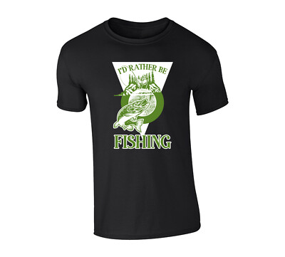 I'd Rather Be Fishing Unisex T-Shirt - Angeln Hobby Cool Lifestyle Fluss Meer