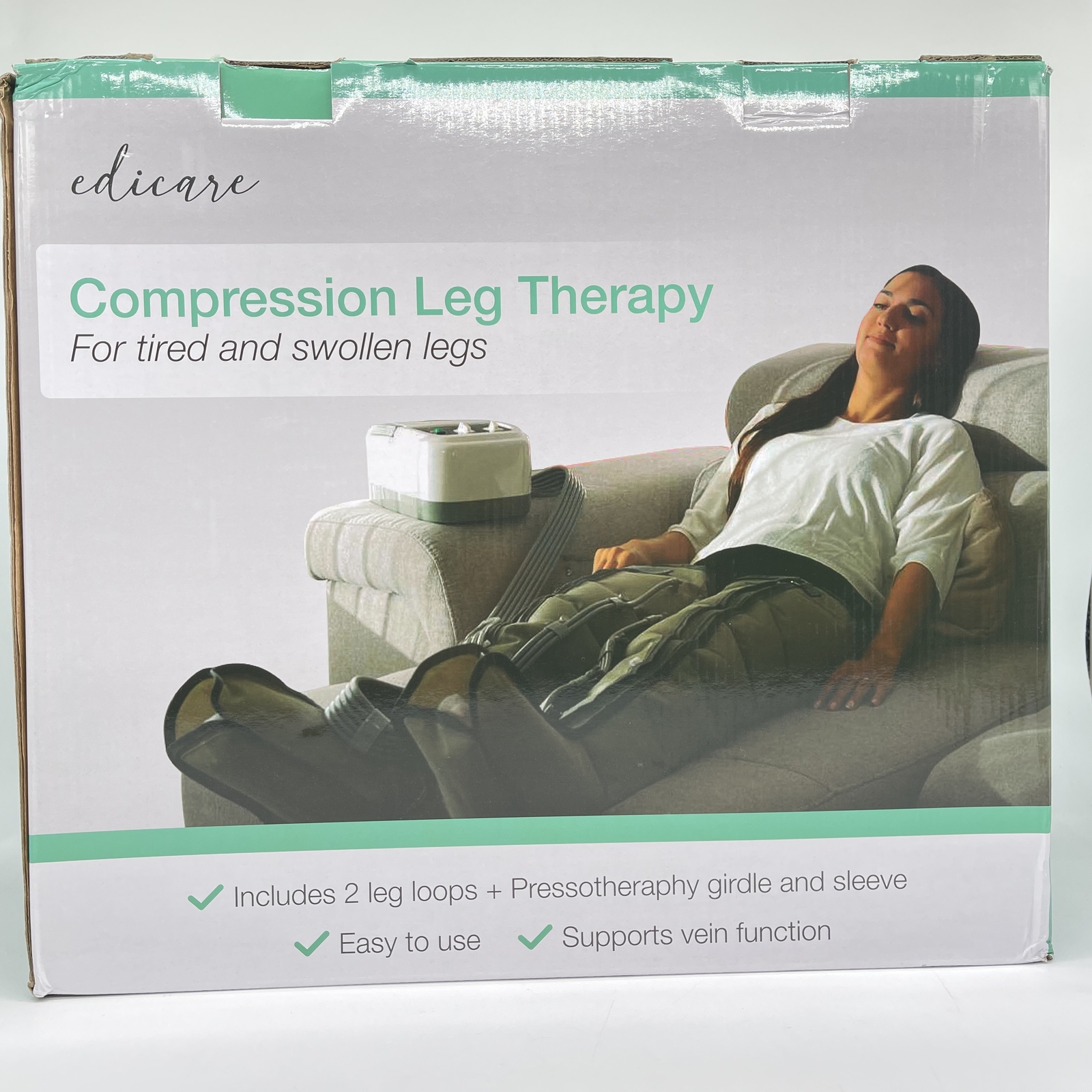 Edicare, Pressotherapie-Stiefel, Lymphdrainage, Massagegerät, komplettes Team, M