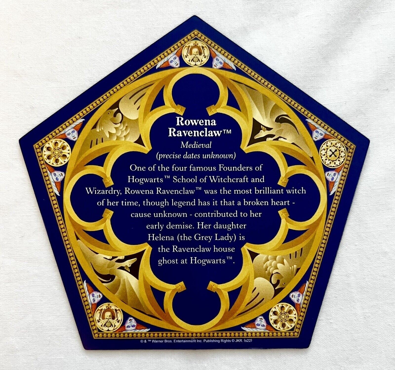 Tile 2 x 2 with Groove with HP Chocolate Frog Card Rowena Ravenclaw Pattern  : Part 3068bpb1740